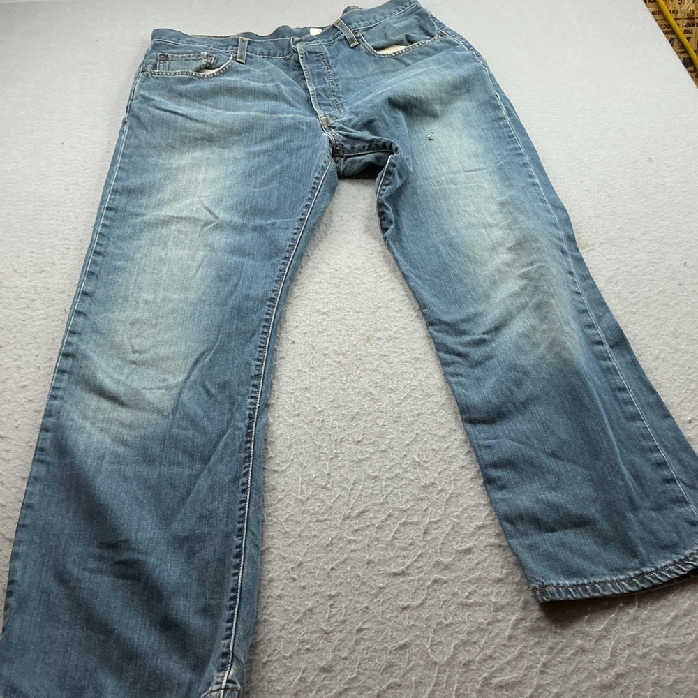 Levi's 501 Jeans 38x30 Button Fly Medium Wash Upside Down Levi Tab 38x30